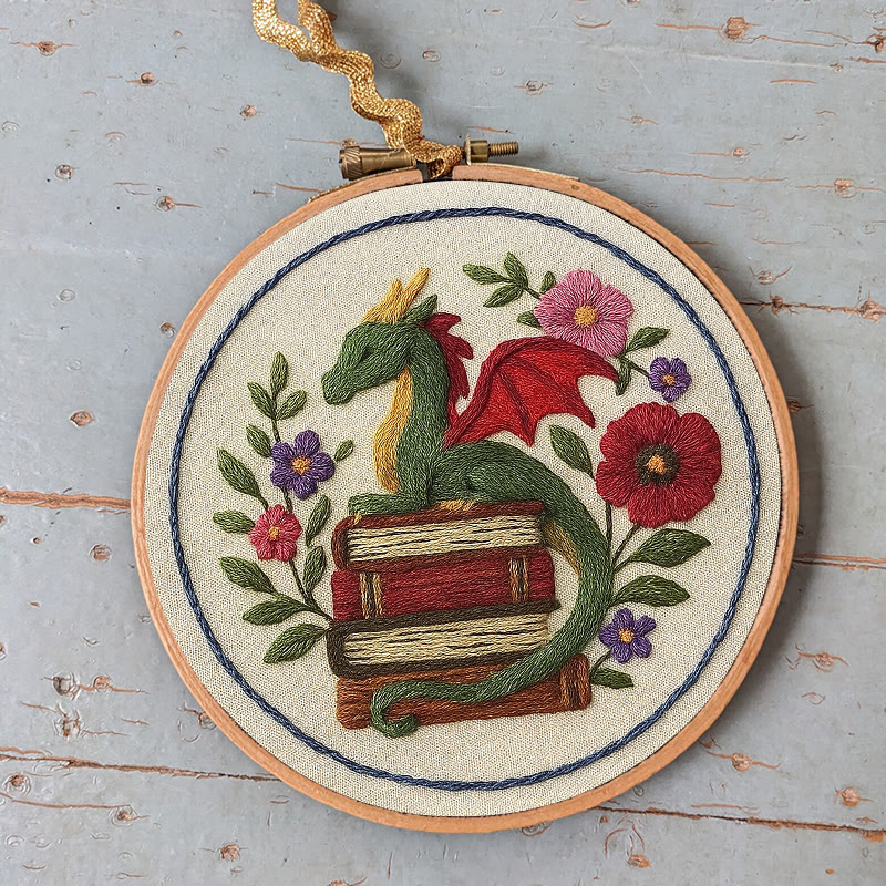 Rubbyoo Embroidery Kit - Fantasy Floral Dragon | Unique Animal Handicraft | Nice For Room Decor - image 7