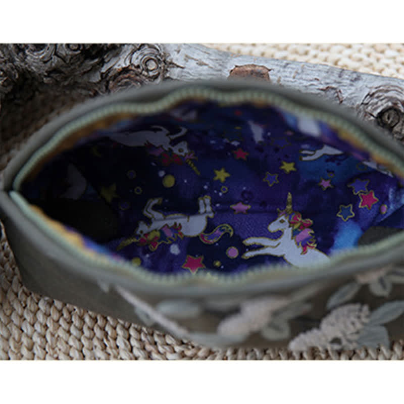 Hand embroidery Cosmetic Bag Kit| Coin Purse Needlework DIY Kit - image 9