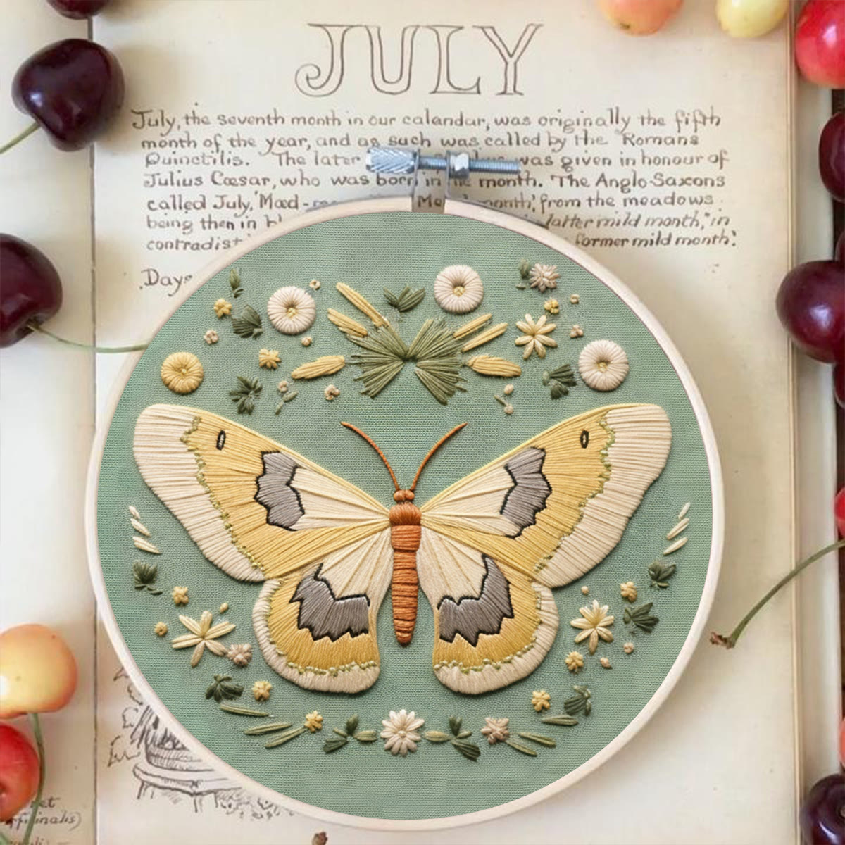 Rubbyoo Embroidery Kit - Detailed Moth | Diy Craft Kit