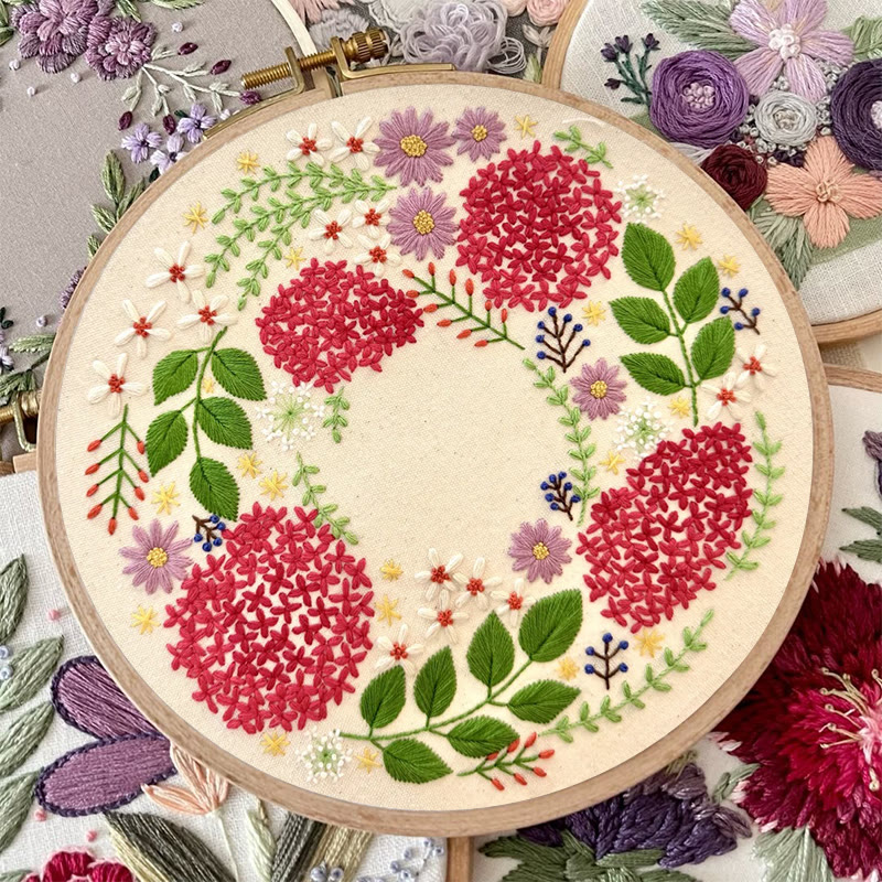 Rubbyoo Embroidery Kit - Various Botanicals  | Beginners Handmake Needle Craft 