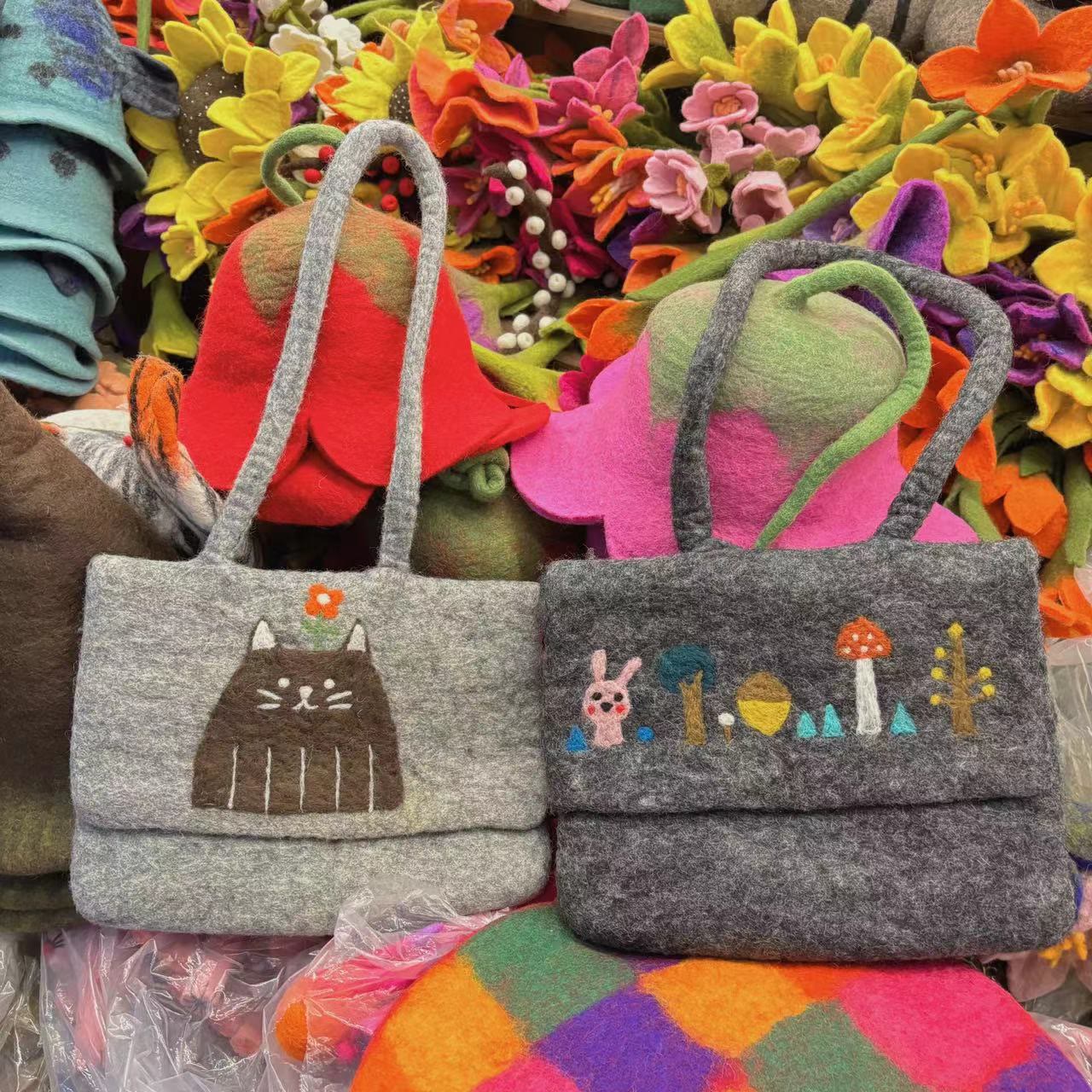  Needle Felted Bag - Cute Design Crafts | Fashion Dual-purpose Bag - image 1