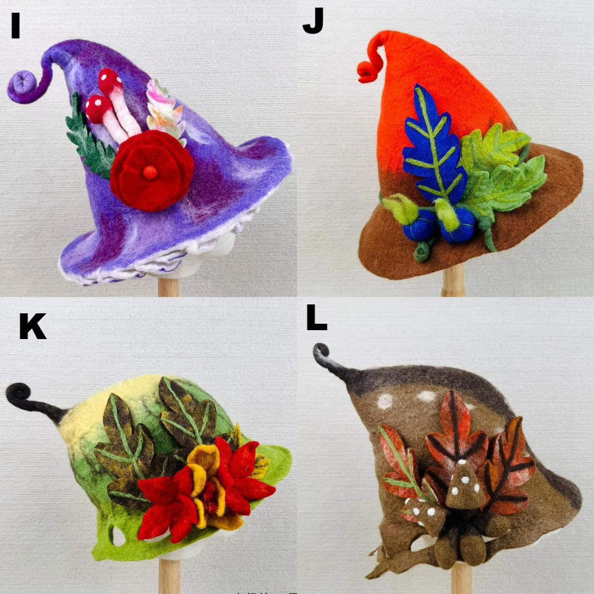 Needle Felted Hat - Handmake Festival Fancy Hat  | Halloween Wizard Hat | Mystical Woodland Holiday Crafts  - L - image 9