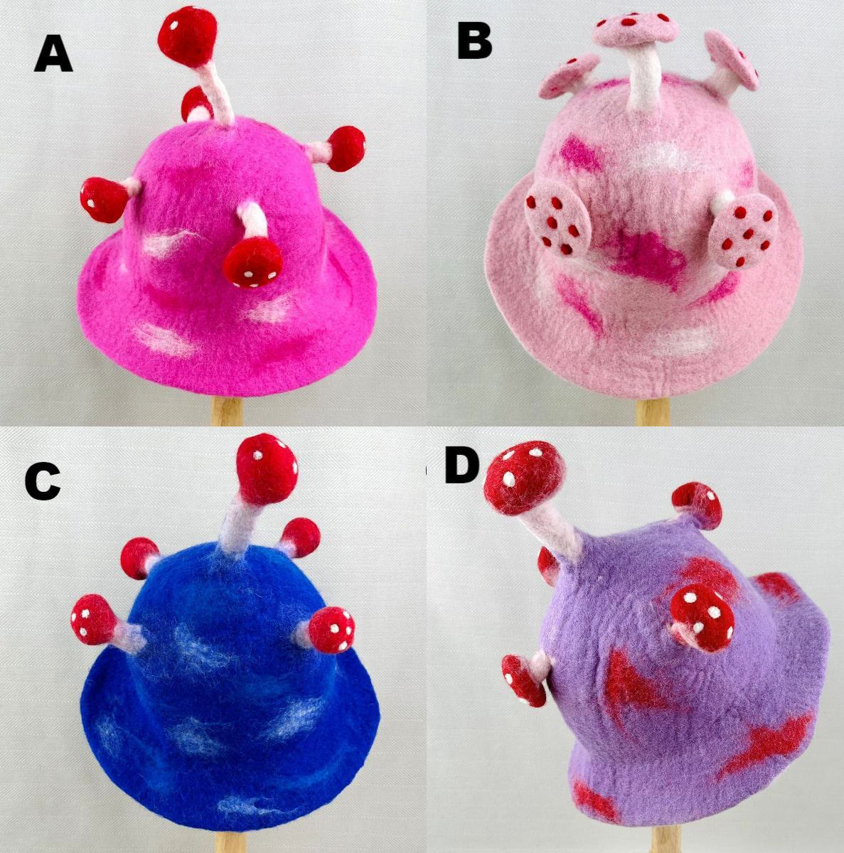 Needle Felted Hat - Handmake Festival Fancy Hat  | Halloween Wizard Hat | Mystical Woodland Holiday Crafts  - D - image 7