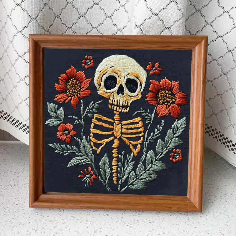Rubbyoo Embroidery Kit - Skull - 15*15cm - Embroidery Kit Plus An Extra Frame - image 9