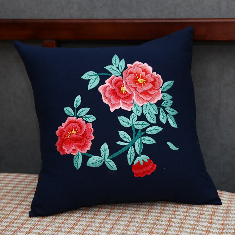 Embroidered Pillow Case Kits  | Stitching Bedroom  Home Decoration | Diy Handmake Floral Crafts - image 10
