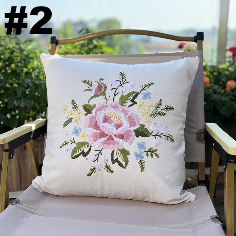 Embroidered Pillow Case Kits  | Wedding Living Room Gift | Diy Sewing Cushion Cover - #2 - image 3