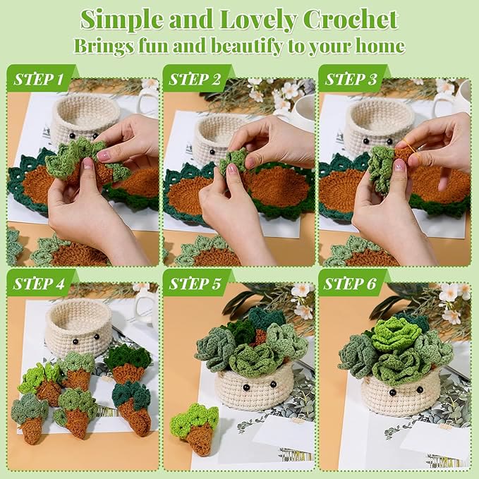  Handmade Coasters Crochet Kit - Diy Creative Coasters | Practical Handicraft Gifts  - image 5