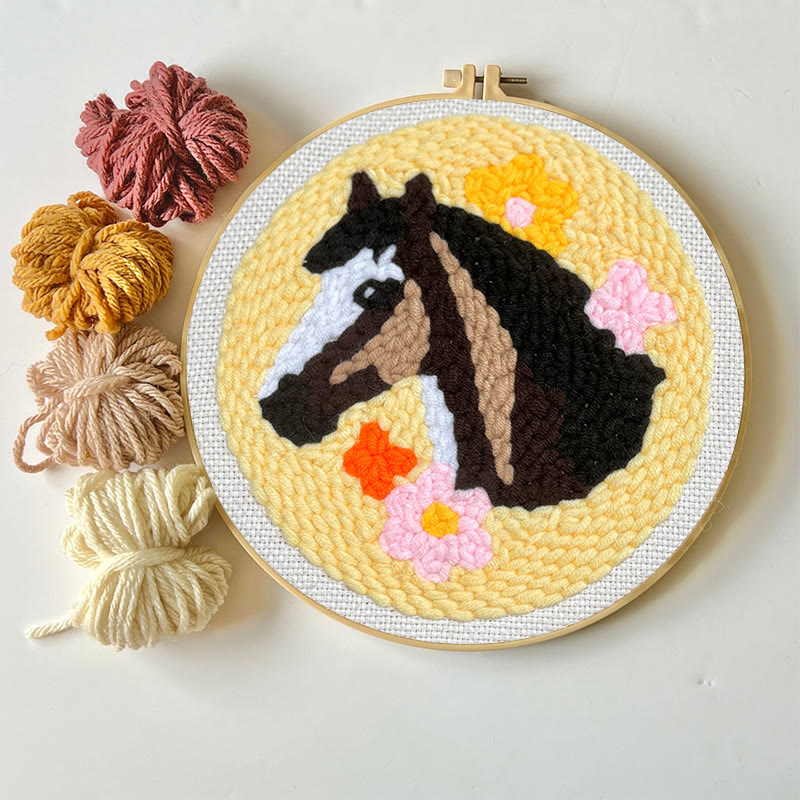  Horse Punch Needle Kit - Easy Diy Craft | Wall Hanging Decor - image 6