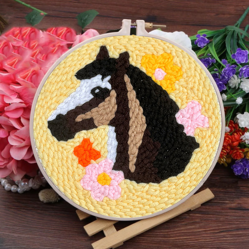 Horse Punch Needle Kit - Easy Diy Craft | Wall Hanging Decor - image 4