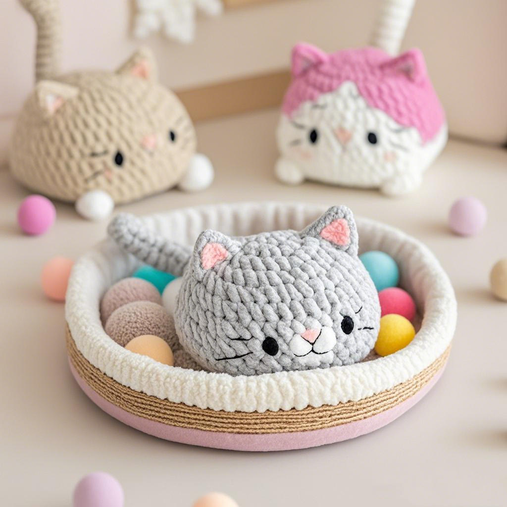 DIY  Handmade Mini Cat Series Crochet Kit - Lovely Cat Collection | Unique Bag Accessories - image 2