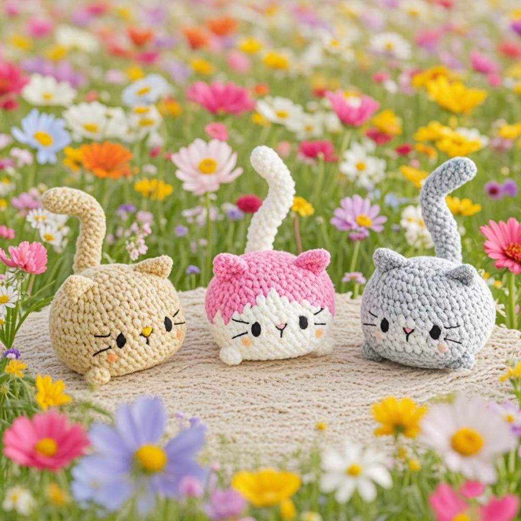 DIY  Handmade Mini Cat Series Crochet Kit - Lovely Cat Collection | Unique Bag Accessories - Handmade Mini Cat Series Crochet Kit - image 1
