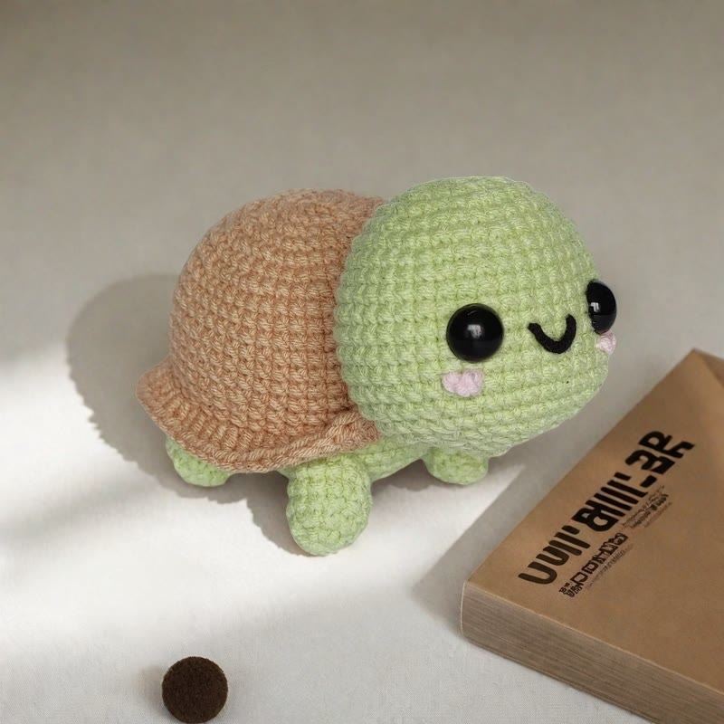 DIY Handmade Tiny Turtle Crochet Kit - Mini Crochet Doll | Unique Gifts For Friends - Handmade Tiny Turtle Crochet Kit - image 1
