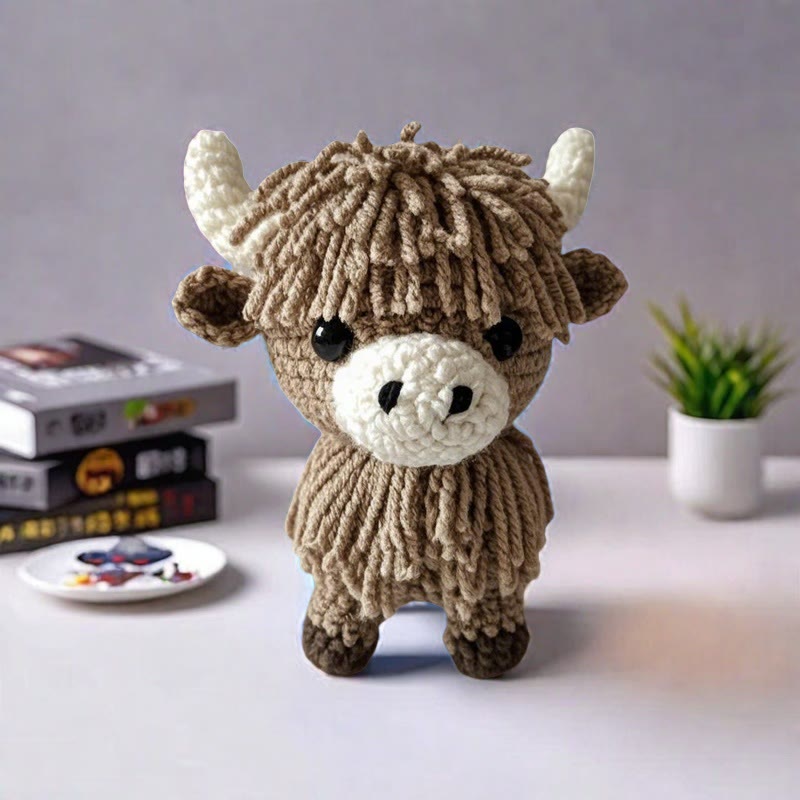 DIY Handmade Cow Crochet Kit - Diy Animal Toy For Kids | Crochet Lover Gift - Handmade Cow Crochet Kit - image 1