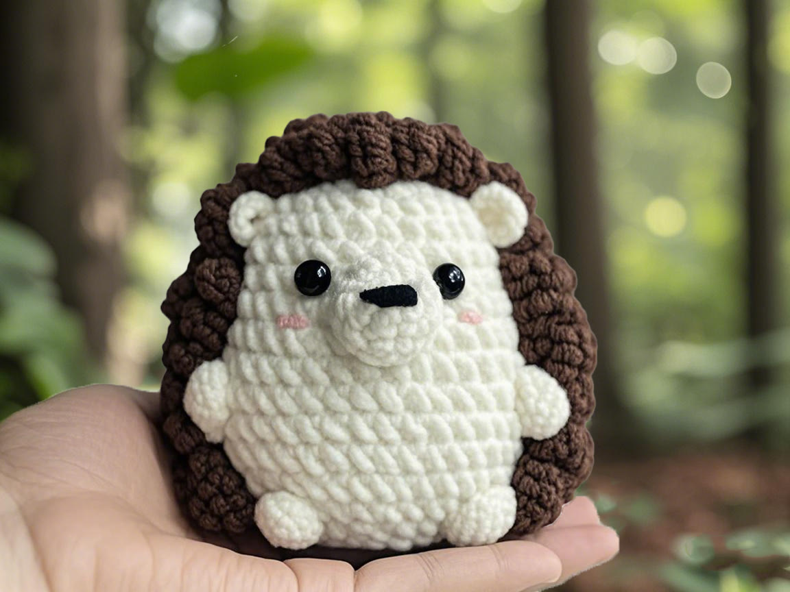  Diy Handmade Hedgehog Crochet Kit - Cute Animal Doll | Beginner Friendly Needlework - Diy Handmade Hedgehog Crochet Kit - image 1