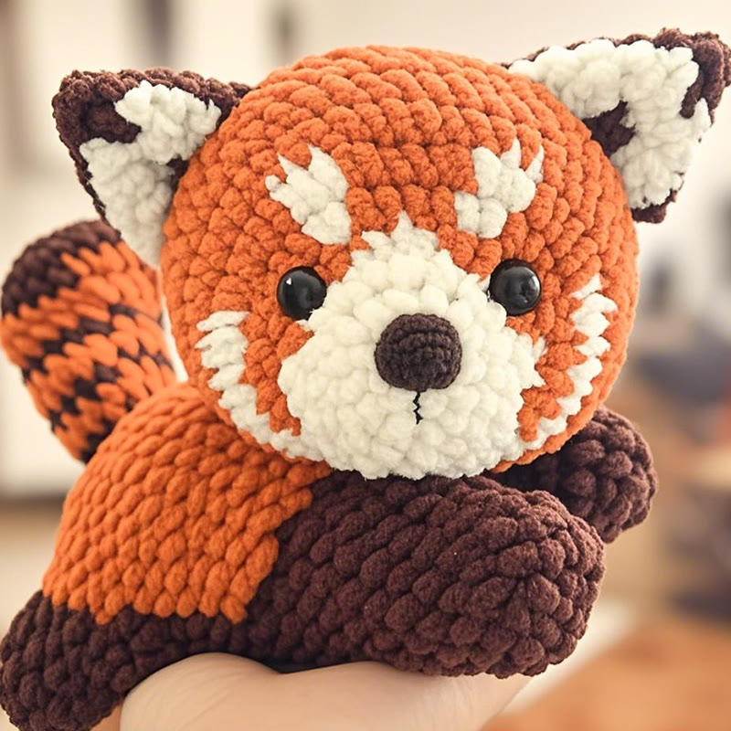 Diy Handmade Red Panda Crochet Kit - Animal Collection Craft | Unique Gifts For Friends - Diy Handmade Red Panda Crochet Kit - image 1