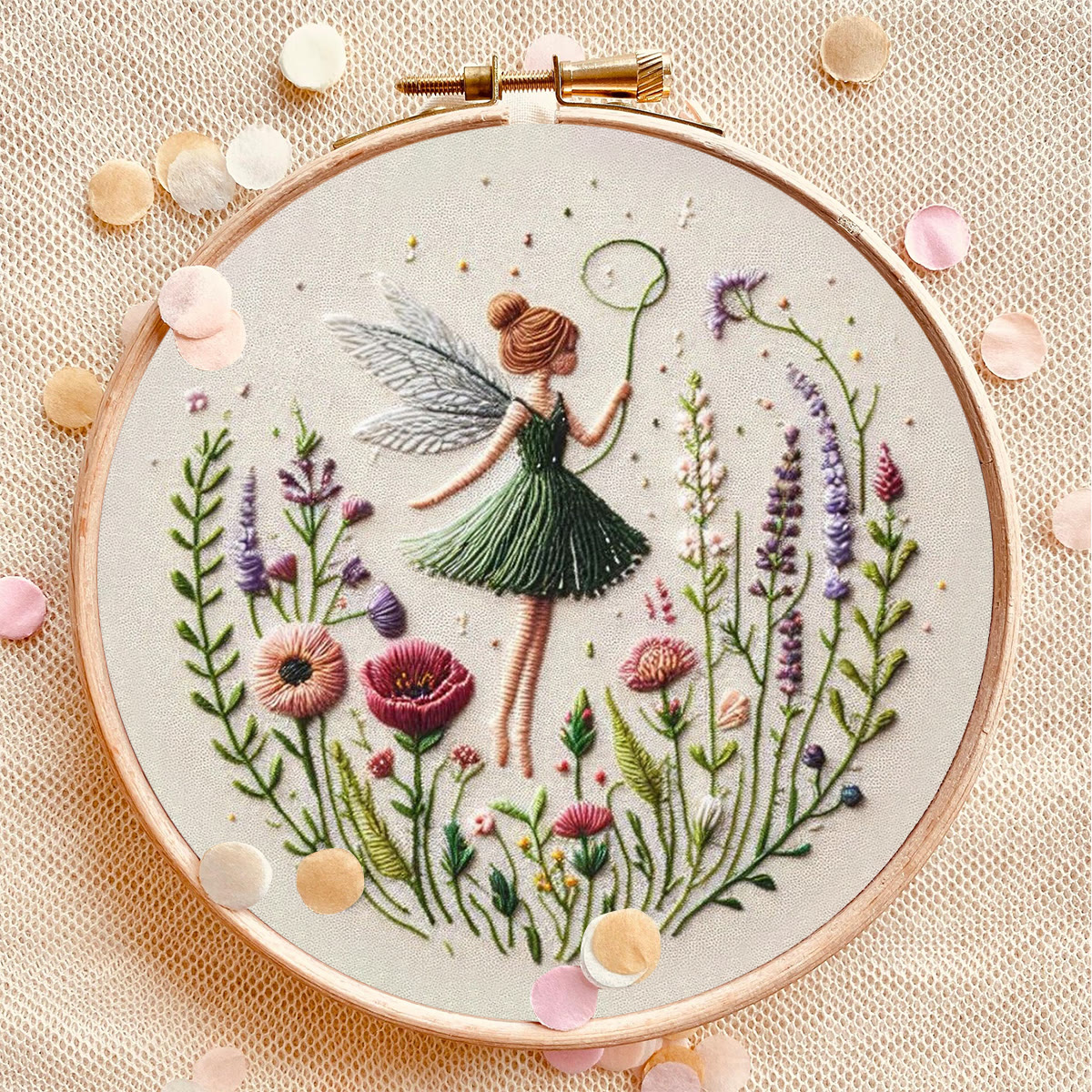 Rubbyoo Embroidery Kit - Dancing Flower Fairy |  Ideal Artwork For Friends - image 2