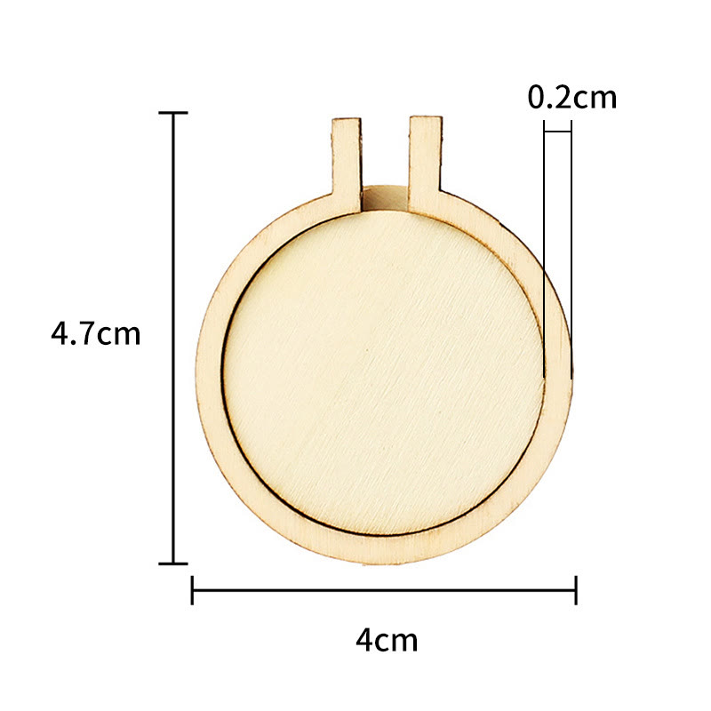Embroidery Mini Wooden Hoops | Cross Stitch Frame | Diy Sewing Accessories - Round-A (4.7*4cm) - 10pcs - image 8