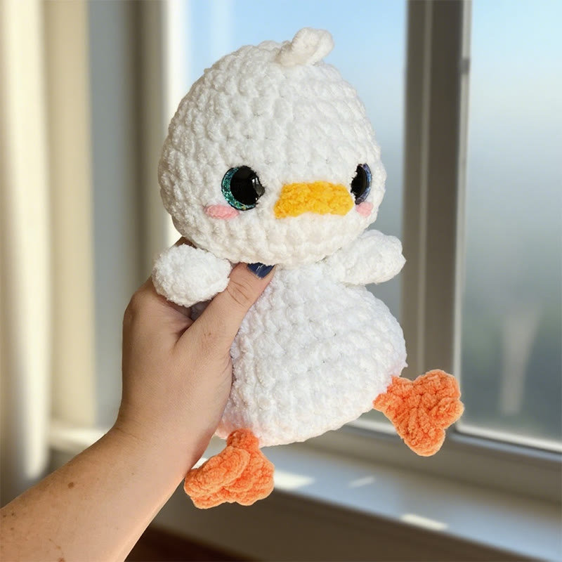 Diy Handmade Ducky And Chick Crochet Kit - Cute Animal Needlework  | Unique Baby Gift - Ducky  B - image 2