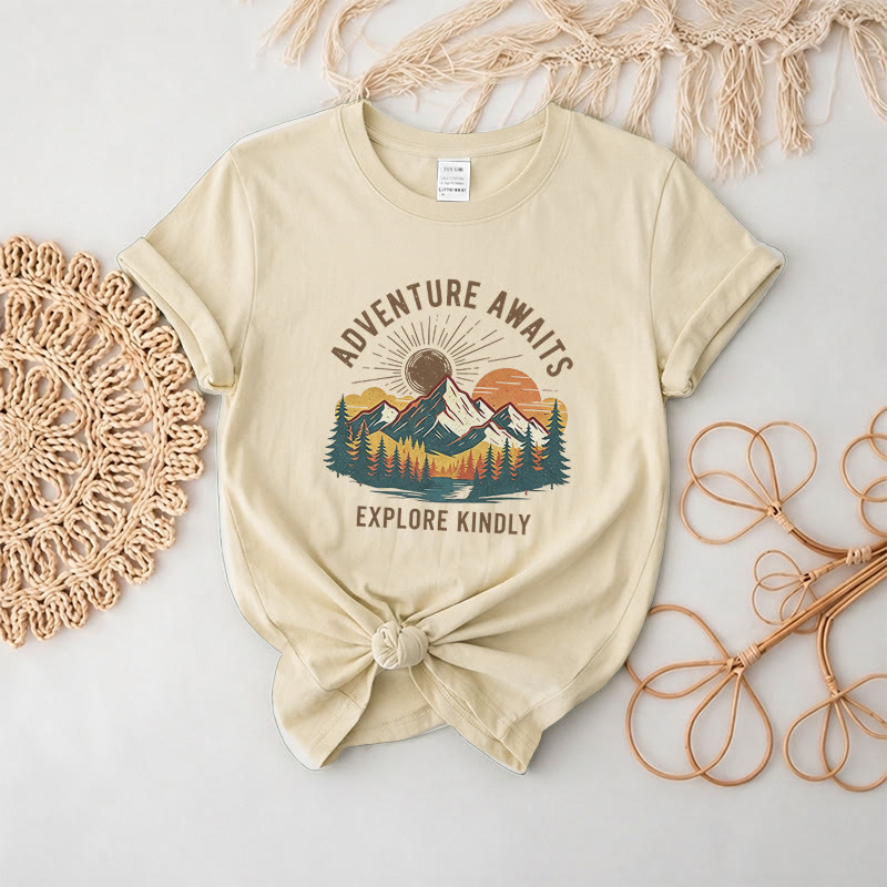 Rubbyoo Aoventure Awaits Graphic Tee - Hiking Camping Tee | Comfort Colors Shirt | Unisex Travel T-shirt - image 16