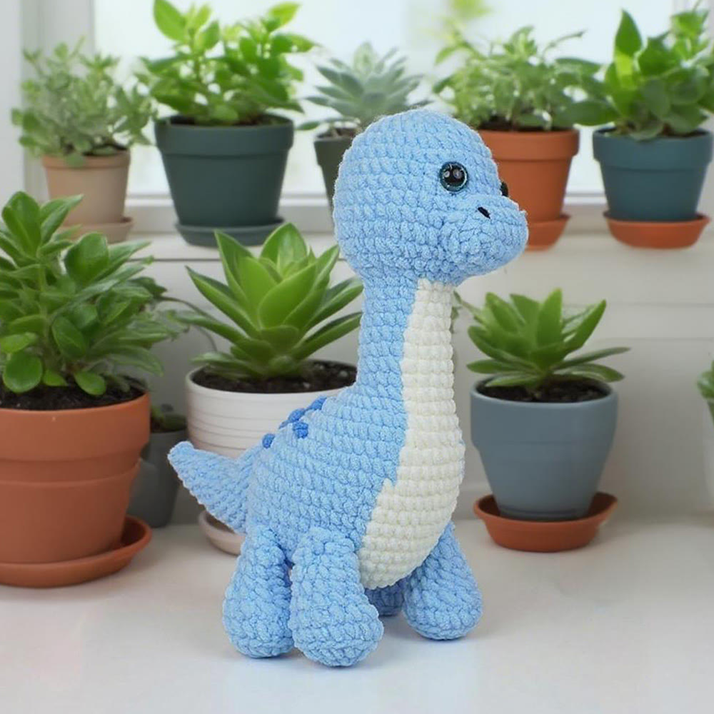 Diy Handmade Dinosaur Series Crochet Kit - Colourful Crochet Doll | Unique Gifts For Kids - A - image 2