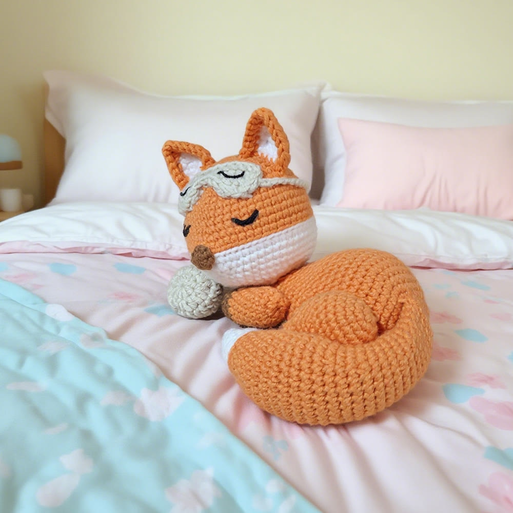 Diy Handmade Sleeping Fox Crochet Kit - Adorable Handmade Craft | Special Needlework For Kids - image 2