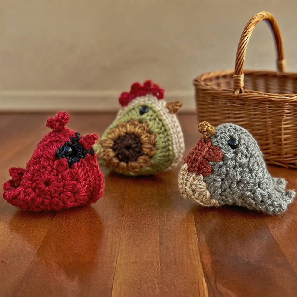 Diy Handmade Chicken And Bird Crochet  Kit - Cute Needle Doll | Nice Birthday Craft - image 1