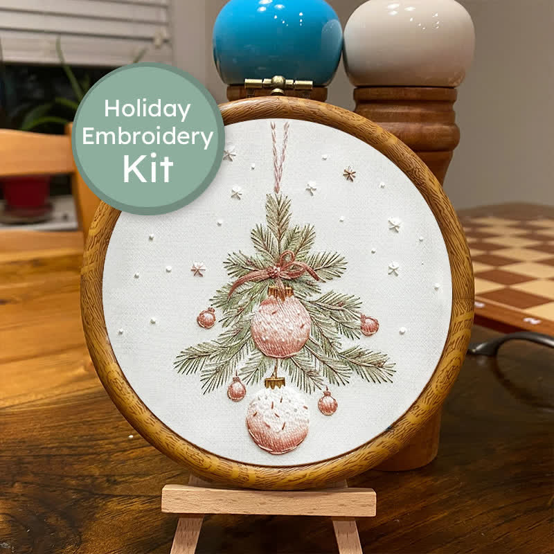 🎅Rubbyoo Christmas Embroidery Kit - Embroidery Hoop Art| Christmas Bauble Ornaments - image 9