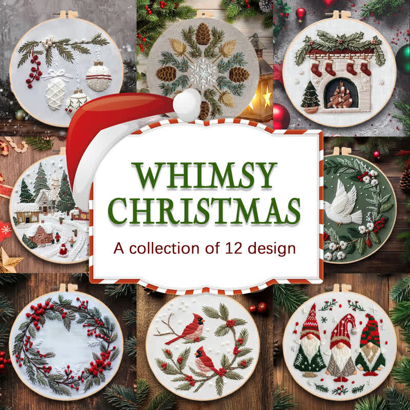 🎅Rubbyoo Christmas Embroidery Kit - Embroidery Hoop Art| Christmas Bauble Ornaments - image 1