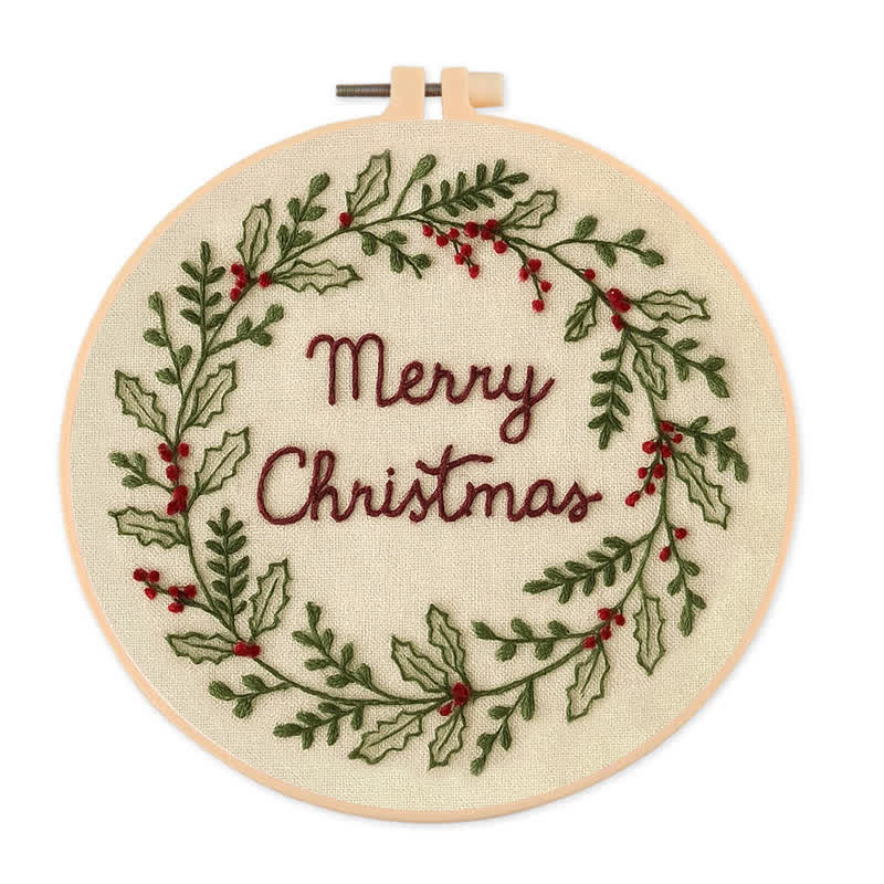 🎅Rubbyoo Christmas Embroidery Kit - Embroidery Hoop Art| Christmas Bauble Ornaments - Christmas Wreath - image 15