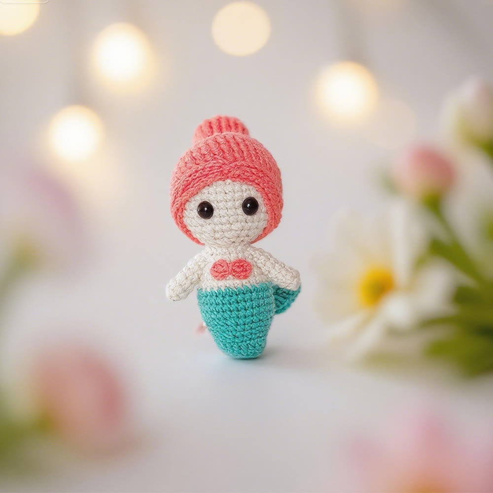 Diy Handmade Mermaid Crochet  Kit - Nice Gifts For Her | Perfect For Bag Pendant - image 2