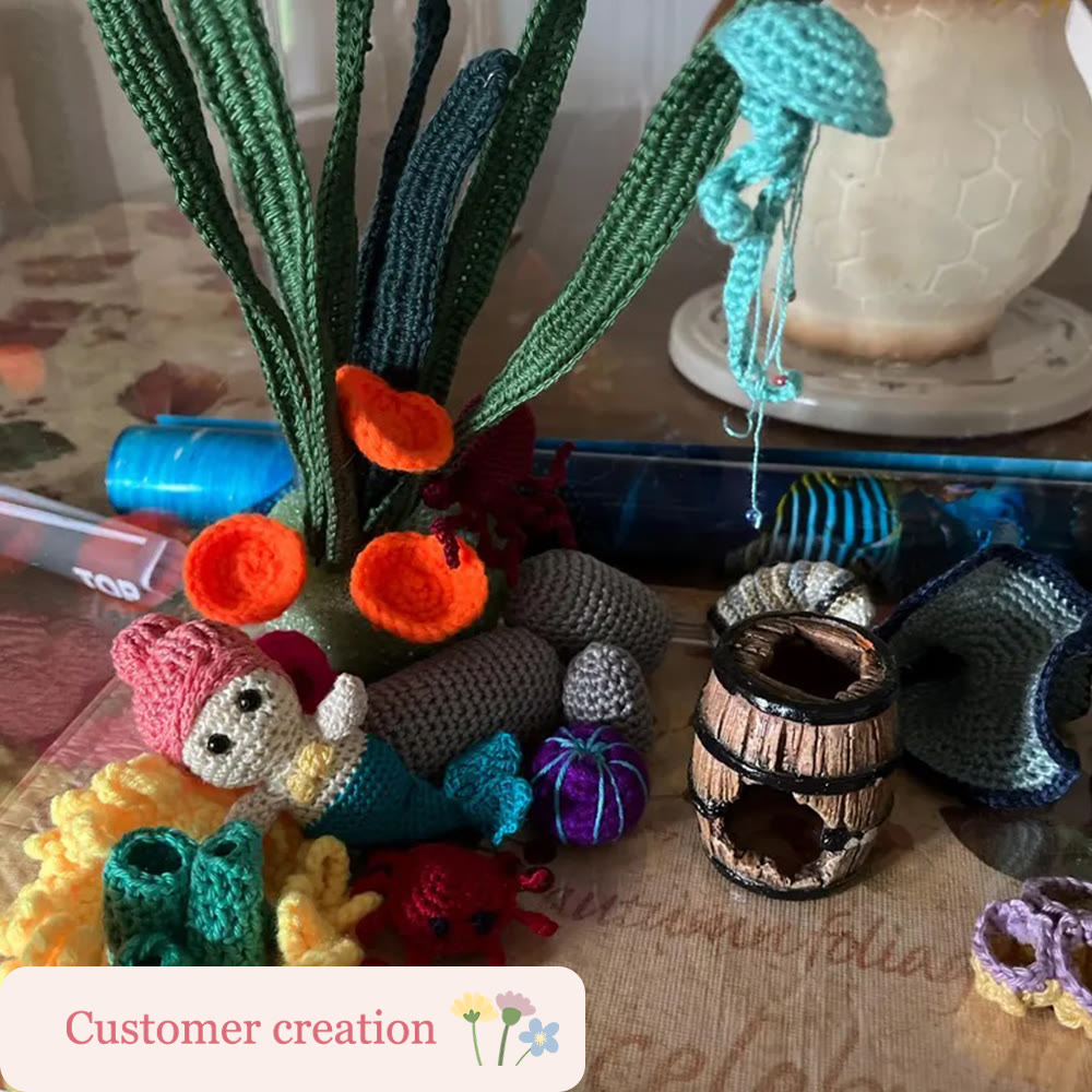 Diy Handmade Mermaid Crochet  Kit - Nice Gifts For Her | Perfect For Bag Pendant - image 6