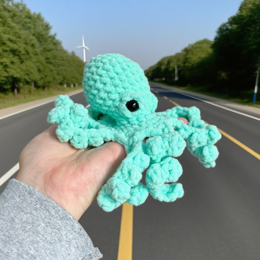 Diy Handmade Rich Colour Octopus Crochet Kit -  Cutest Crochet Collection | Unique Handicraft For Babies - Green - image 2