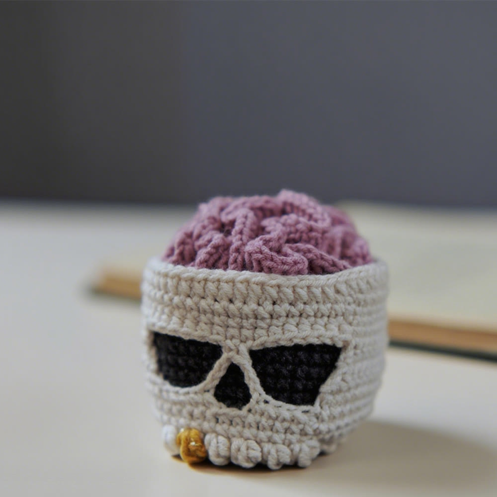 Diy Handmade Skull Coaster Crochet Kit - Easy Needle Work | Creative Home Decoration  - image 6