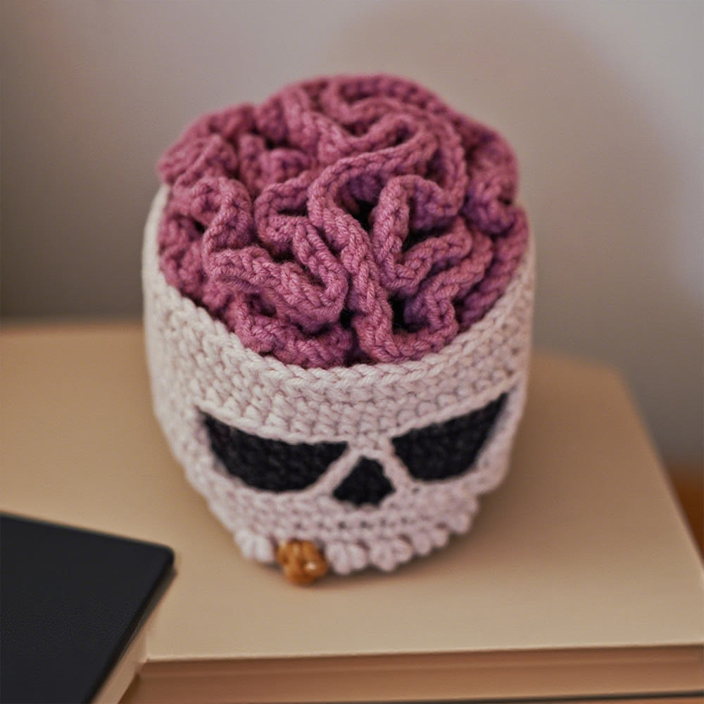 Diy Handmade Skull Coaster Crochet Kit - Easy Needle Work | Creative Home Decoration  - Diy Handmade Skull Coaster Crochet Kit - image 2