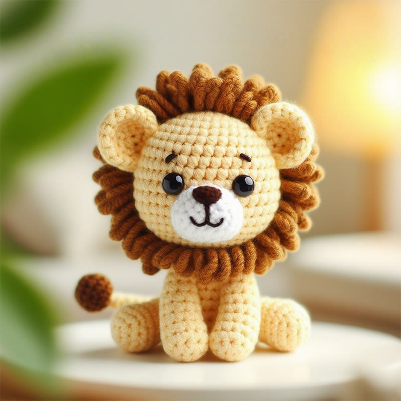 Diy Handmade Little Lion Crochet Kit - Lovely Animal Handicraft | Easy Adornment Craft - Diy Handmade Little Lion Crochet Kit - image 1