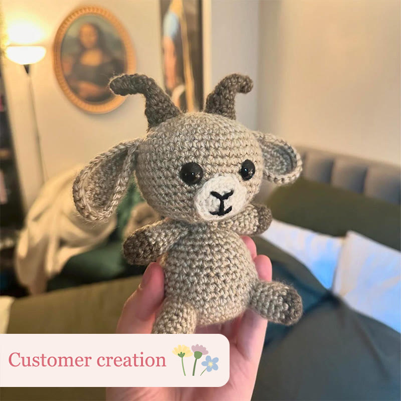Diy Handmade Goat Crochet Kit -  Adorable Crocheted Animal | Nice Gift For Kids  - image 5