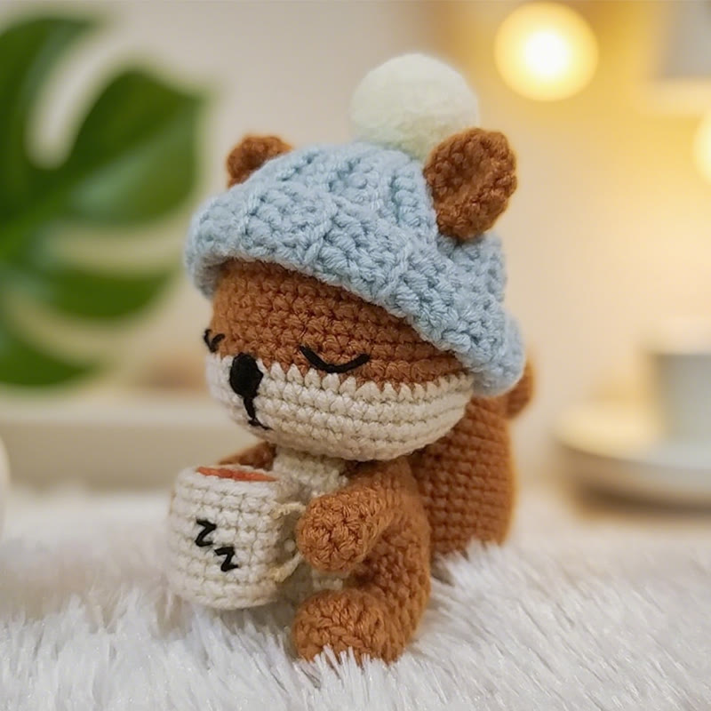 Diy Handmade Sleepy Squirrel Crochet Kit - Cute Sewing Doll | Perfect For Handmade Beginner - image 2