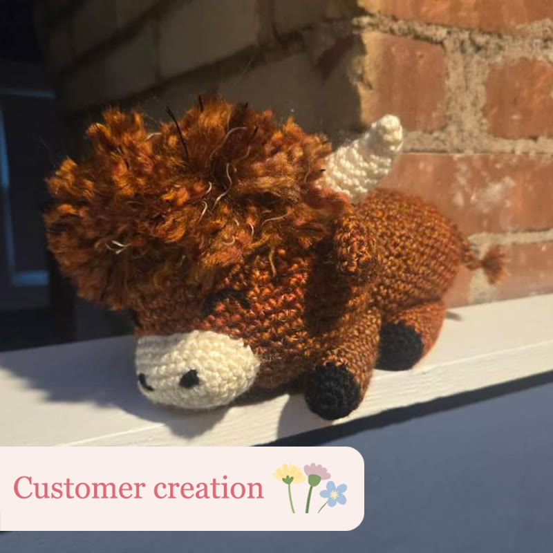 Diy Handmade Lazy Cow Crochet Kit - Cute Needle Handicraft |  Crocheted Doll Gifts - image 5