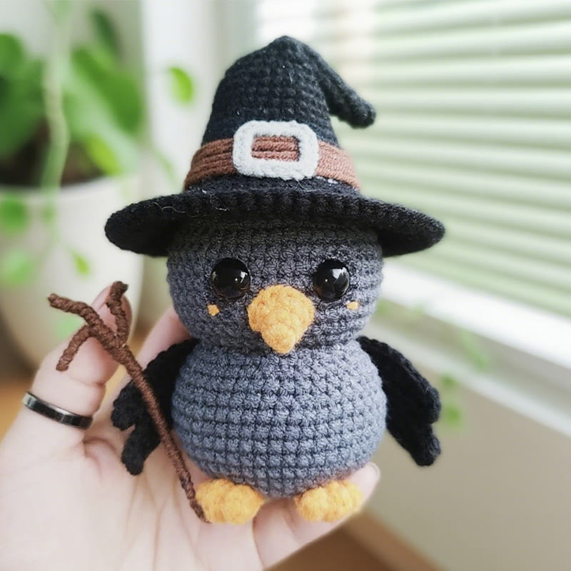 Diy Handmade Magical Wizard Raven Crochet Kit - Perfect Halloweem Gifts | Mini Backpack Accessories - image 2