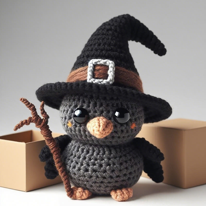 Diy Handmade Magical Wizard Raven Crochet Kit - Perfect Halloweem Gifts | Mini Backpack Accessories - Diy Handmade Magical Wizard Raven Crochet Kit - image 1