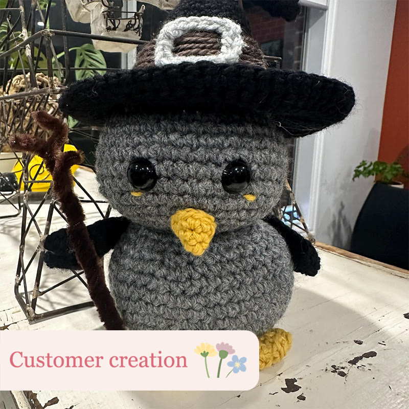 Diy Handmade Magical Wizard Raven Crochet Kit - Perfect Halloweem Gifts | Mini Backpack Accessories - image 8