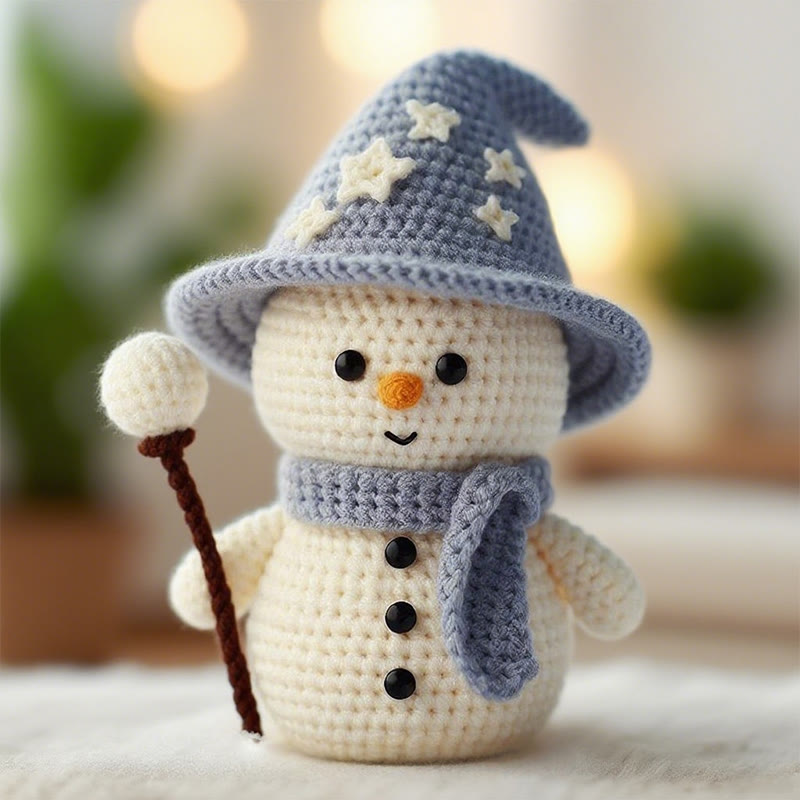 Diy Handmade Magic Snowman Crochet Kit -  Christmas Tree Hanging Decor |  Winter Handmade Craft - Diy Handmade Magic Snowman Crochet Kit - image 1