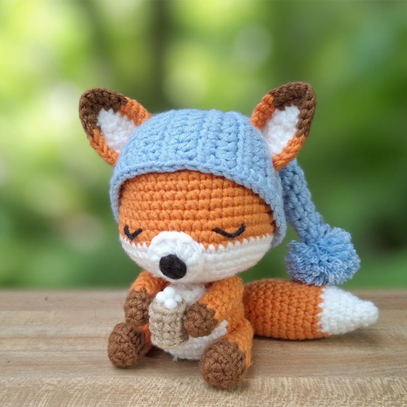 Diy Handmade Asleep Fox Crochet Kit - Lovely Animal Doll | Nice Birthday Gifts | Beginners Needle Artwork - image 3