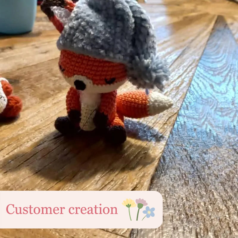 Diy Handmade Asleep Fox Crochet Kit - Lovely Animal Doll | Nice Birthday Gifts | Beginners Needle Artwork - image 7