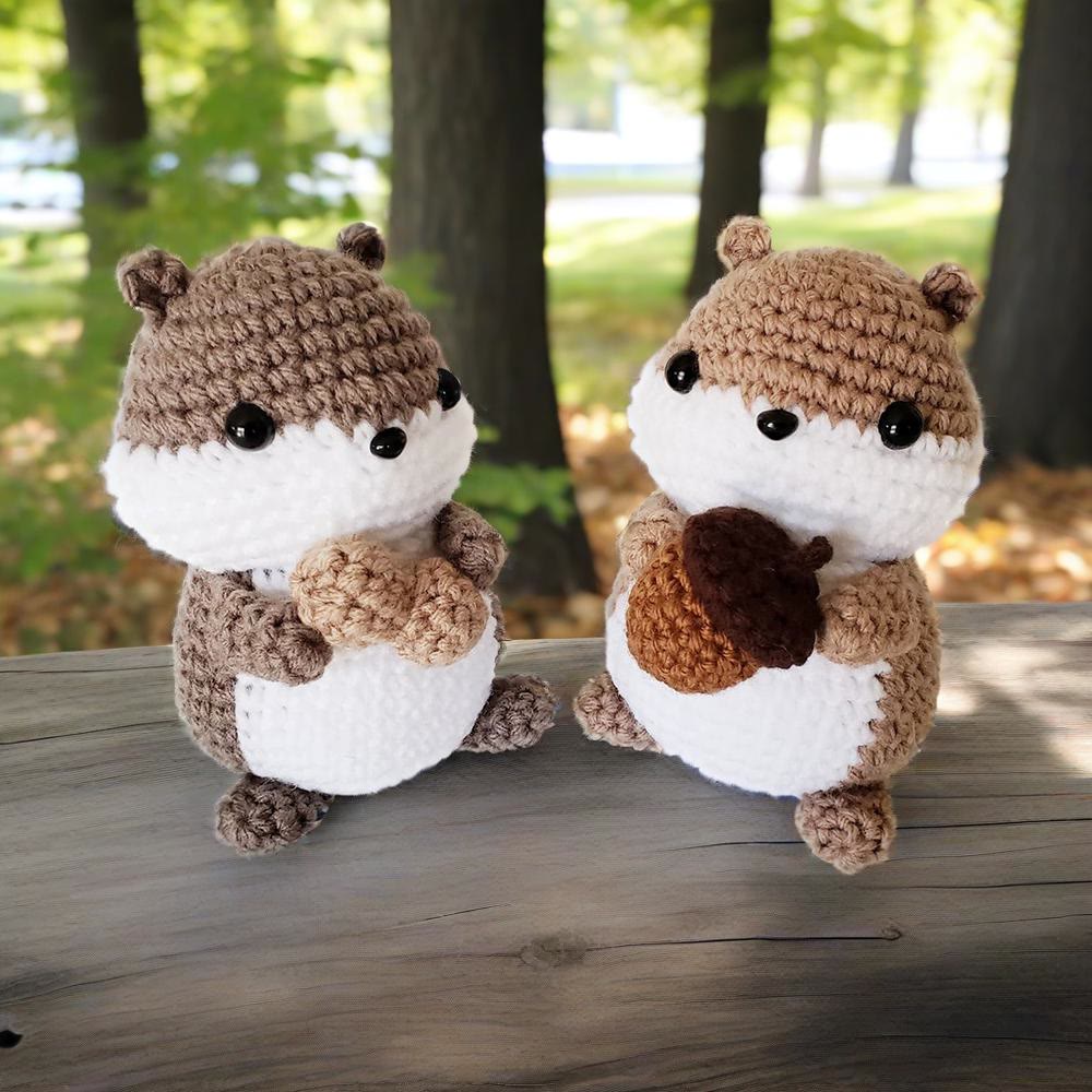 Diy Handmade Squirrel Series Crochet Kit - Crocheted Animal Doll | Adorable Gift For Kids - image 2