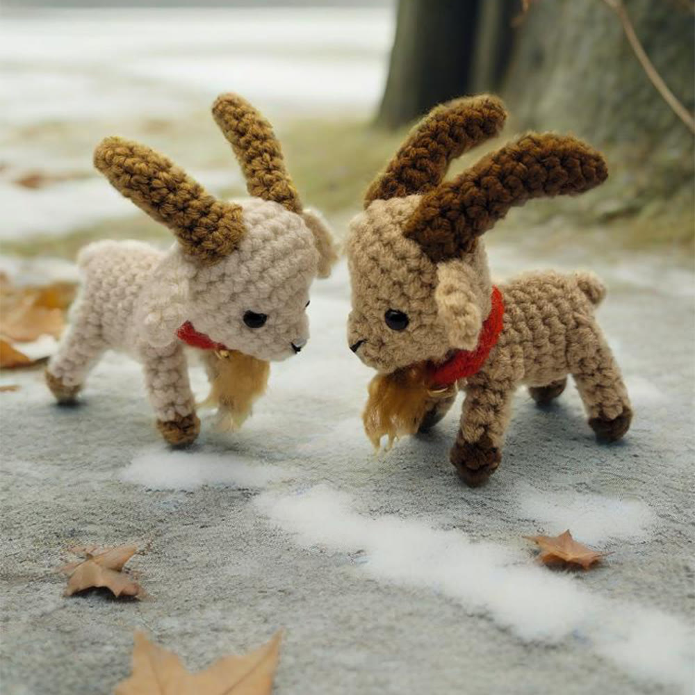 Diy Handmade Farm Goat Crochet Kit - Sewing Animal Toy  |  Gift For Craft Lovers - image 2