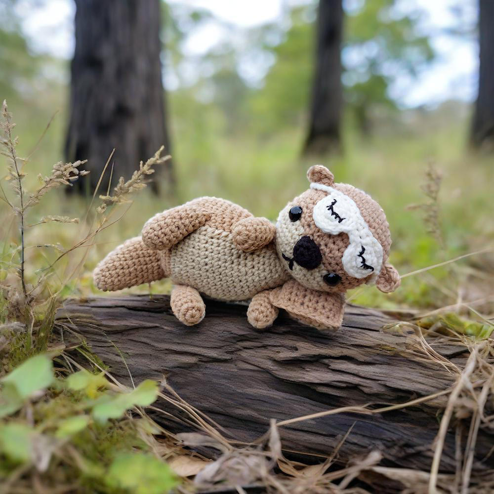 Diy Handmade Lying Otter Crochet Kit - Beginner Friendly Crocheted Doll | Perfect Gift For Kids - image 2