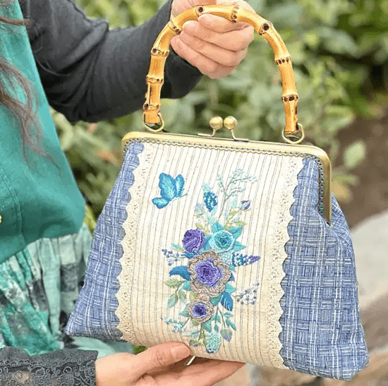 Handmade Floral Handbag Kit | Unique Elegant Clutch Bag  | Nice Gifts For Mother - image 3