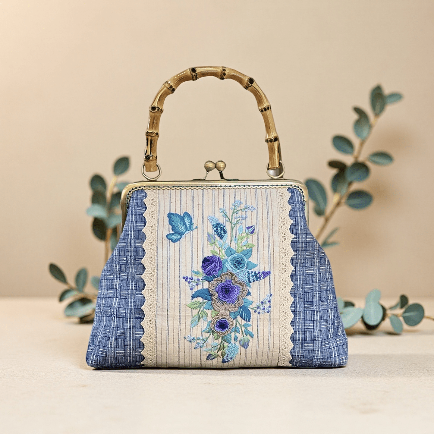 Handmade Floral Handbag Kit | Unique Elegant Clutch Bag  | Nice Gifts For Mother - Handmade Floral Handbag Kit - image 1