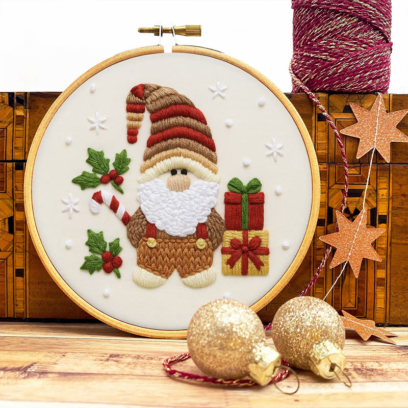 Rubbyoo Embroidery Kit - Christmas Gnome | Christmas Tree Decor | Diy Home Hanging Gifts  - image 2